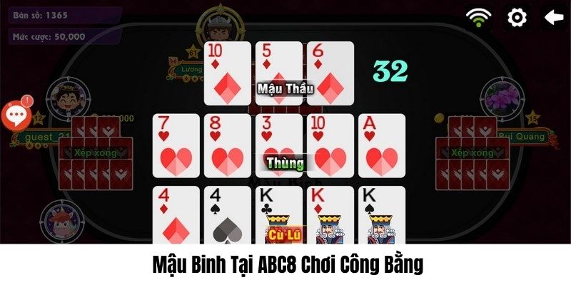 Đánh bài tại điểm cược cam đoan công bằng